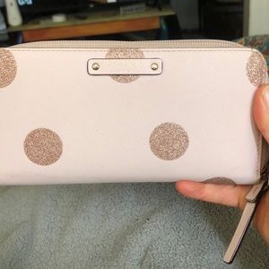 Glittery Kate Spade wallet with zipper